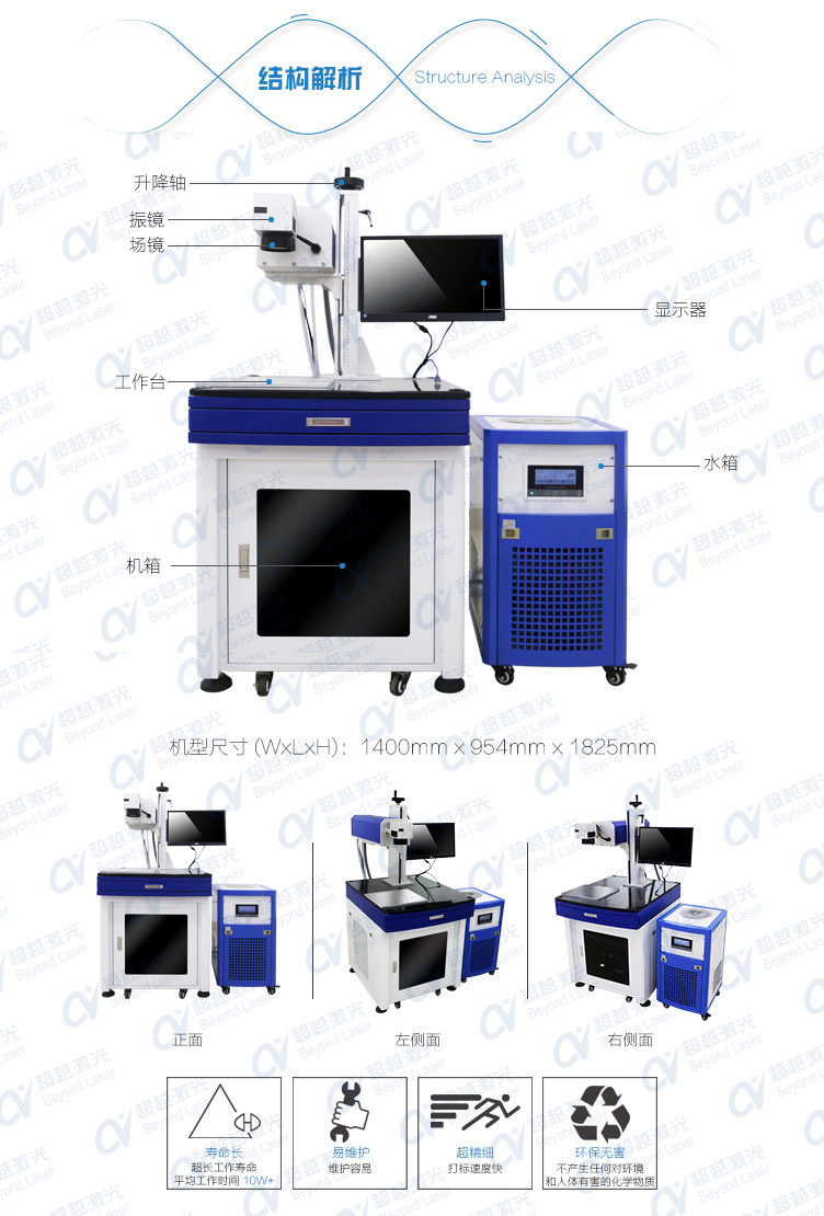 3W紫外激光打標機結構解析
